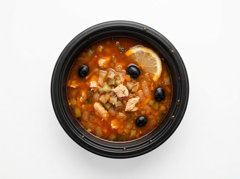 Солянка легкая с куриным филе